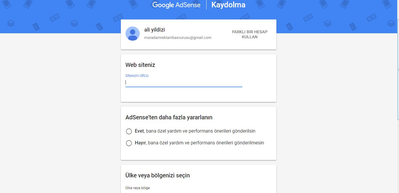 adsense nasıl alınır