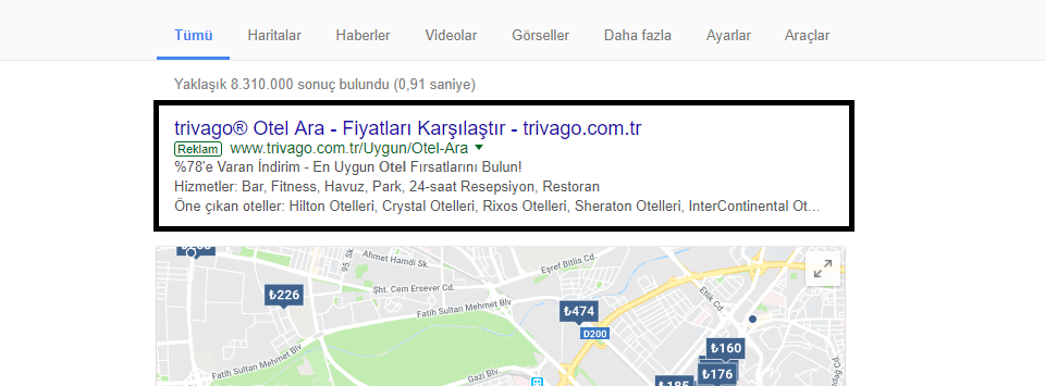 adwords tıklama oranı