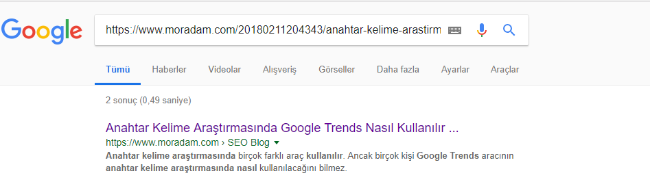 on page seo kontrol listesi