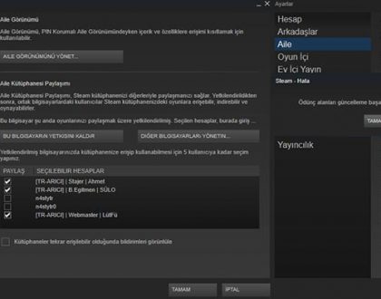 Steam Limitli Kullanıcı Sorunu Çözümü