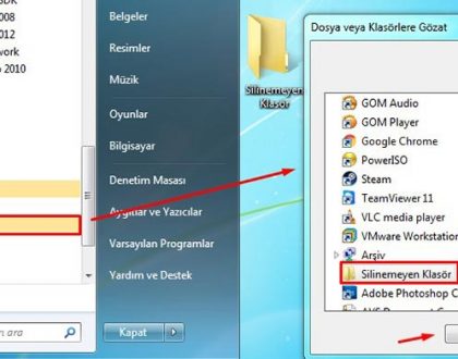 Silinmeyen Dosyaları Programsız Silme