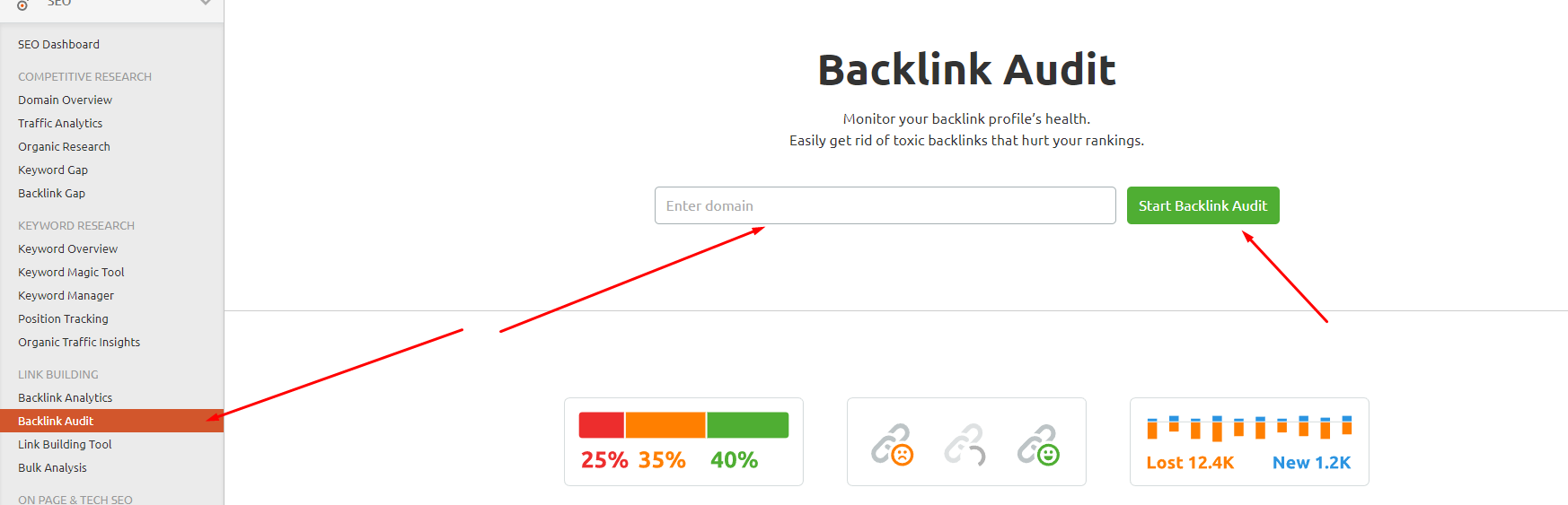 toksik backlink analizi adım 1