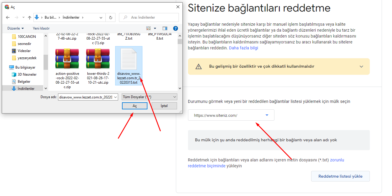 toksik backlink analizi son adım